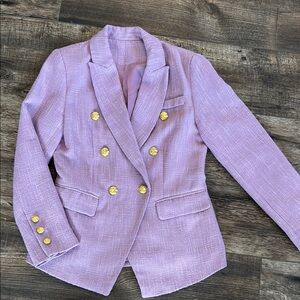 Lavender Double-Breasted Women's Blazer